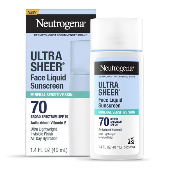 Neutrogena Ultra Sheer Face Liquid SPF 70 Mineral Sunscreen - Picture 3 of 8